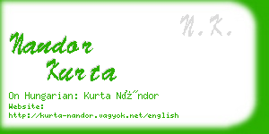 nandor kurta business card